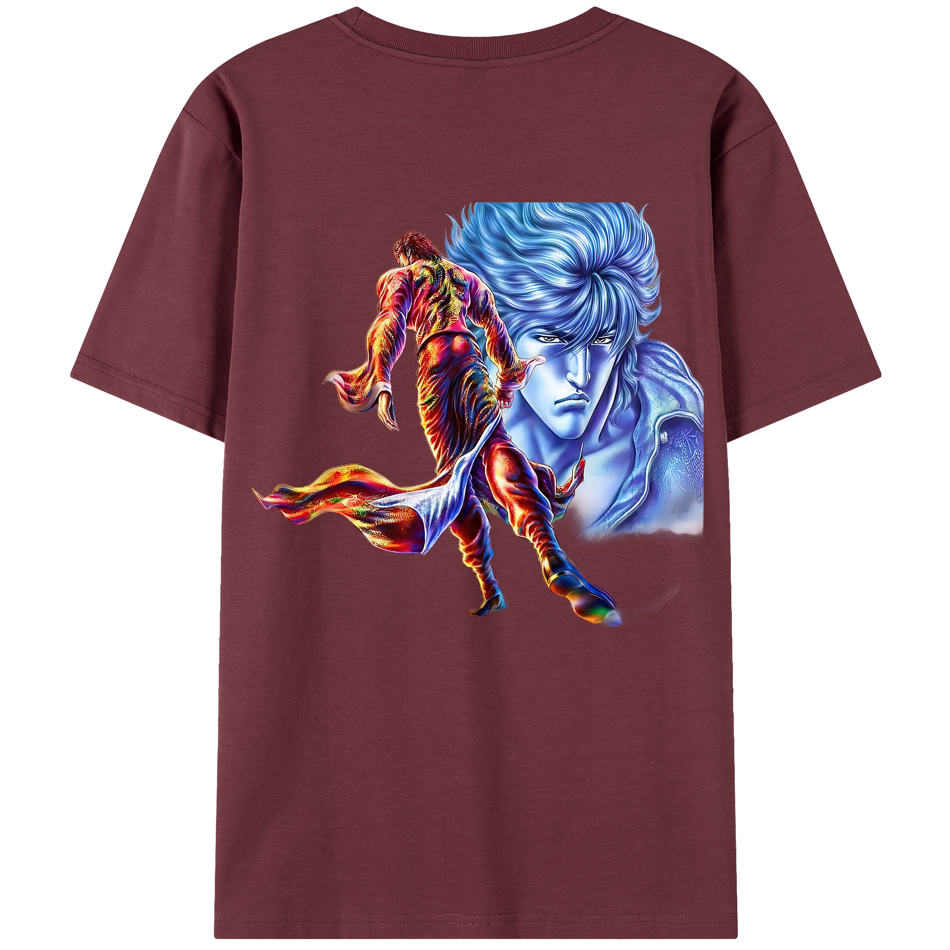 （画像用） 北斗の拳 Fist of the North Star 綿100％半袖Tシャツ（背面プリント）